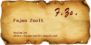 Fejes Zsolt névjegykártya